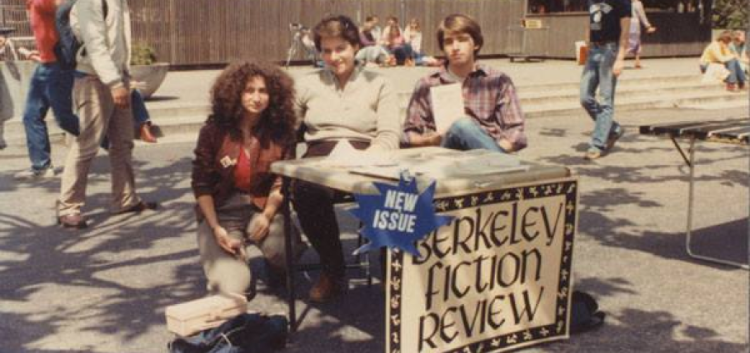 BFR editors selling Issue 2 on Sproul Plaza at UC Berkeley (1982).